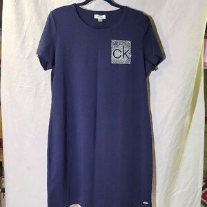 Calvin Klein Navy Blue T-Shirt Dress